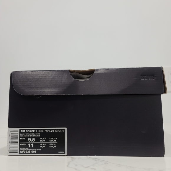 Nike Air Force 1 High NBA Black Metallic Gold - Picture 2 of 6